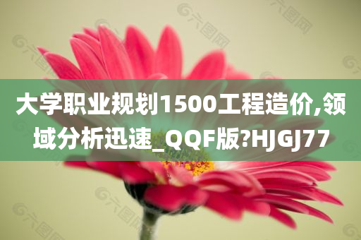 大学职业规划1500工程造价,领域分析迅速_QQF版?HJGJ77