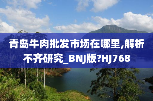 青岛牛肉批发市场在哪里,解析不齐研究_BNJ版?HJ768