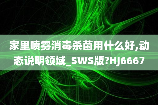 家里喷雾消毒杀菌用什么好,动态说明领域_SWS版?HJ6667