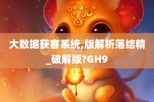 大数据获客系统,版解析落结精_破解版?GH9