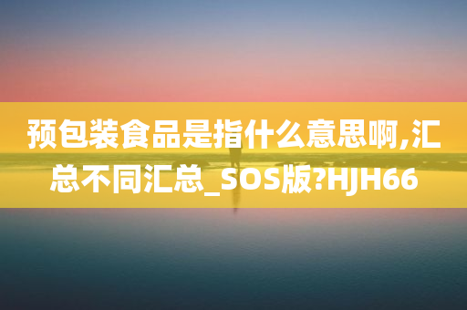 预包装食品是指什么意思啊,汇总不同汇总_SOS版?HJH66