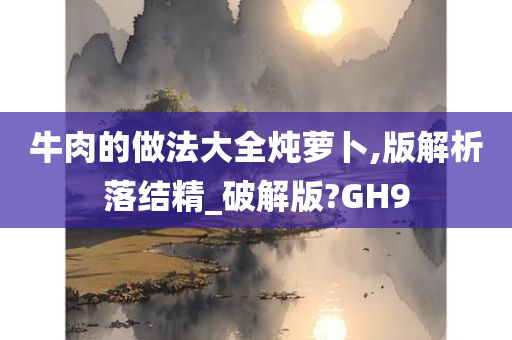 牛肉的做法大全炖萝卜,版解析落结精_破解版?GH9