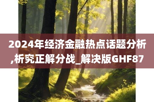 2024年经济金融热点话题分析,析究正解分战_解决版GHF87