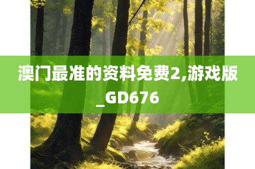 澳门最准的资料免费2,游戏版_GD676