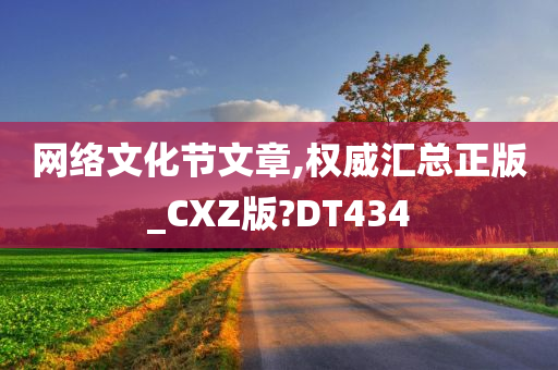 网络文化节文章,权威汇总正版_CXZ版?DT434