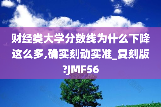 财经类大学分数线为什么下降这么多,确实刻动实准_复刻版?JMF56