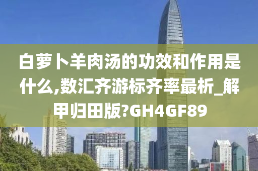 白萝卜羊肉汤的功效和作用是什么,数汇齐游标齐率最析_解甲归田版?GH4GF89