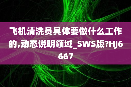 飞机清洗员具体要做什么工作的,动态说明领域_SWS版?HJ6667