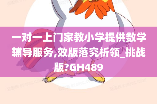 一对一上门家教小学提供数学辅导服务,效版落究析领_挑战版?GH489