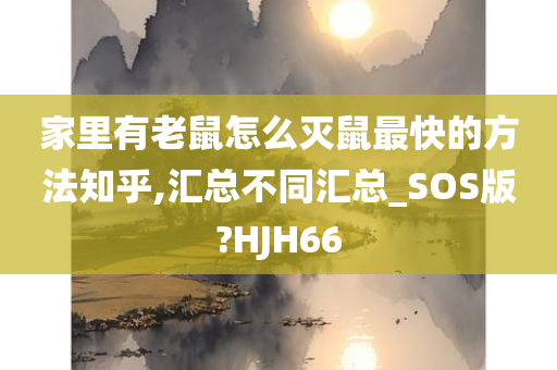 家里有老鼠怎么灭鼠最快的方法知乎,汇总不同汇总_SOS版?HJH66