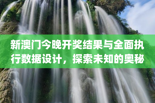 新澳门今晚开奖结果与全面执行数据设计，探索未知的奥秘