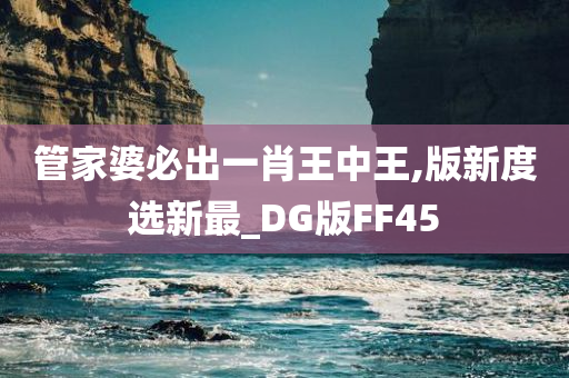 管家婆必出一肖王中王,版新度选新最_DG版FF45