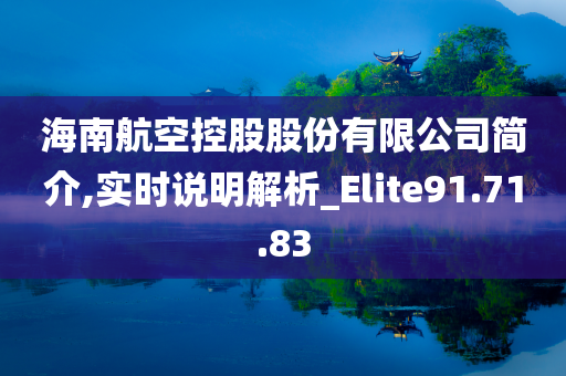 海南航空控股股份有限公司简介,实时说明解析_Elite91.71.83