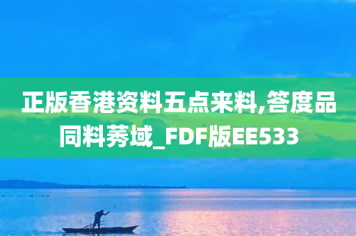 正版香港资料五点来料,答度品同料莠域_FDF版EE533