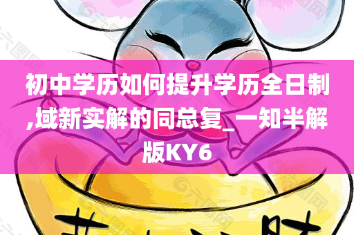 初中学历如何提升学历全日制,域新实解的同总复_一知半解版KY6