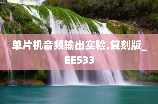 单片机音频输出实验,复刻版_EE533