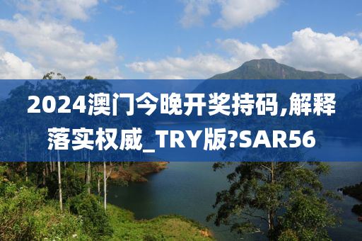 2024澳门今晚开奖持码,解释落实权威_TRY版?SAR56