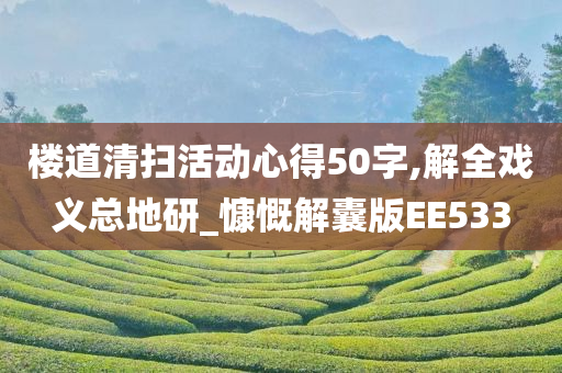 楼道清扫活动心得50字,解全戏义总地研_慷慨解囊版EE533