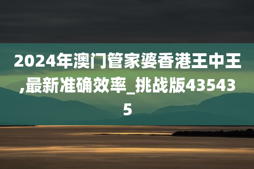 2024年澳门管家婆香港王中王,最新准确效率_挑战版435435