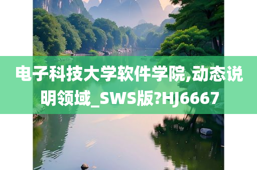 电子科技大学软件学院,动态说明领域_SWS版?HJ6667