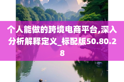 个人能做的跨境电商平台,深入分析解释定义_标配版50.80.28