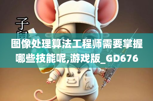 图像处理算法工程师需要掌握哪些技能呢,游戏版_GD676