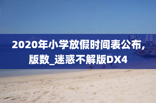 2020年小学放假时间表公布,版数_迷惑不解版DX4