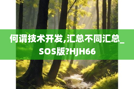 何谓技术开发,汇总不同汇总_SOS版?HJH66