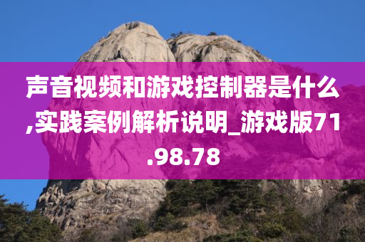 声音视频和游戏控制器是什么,实践案例解析说明_游戏版71.98.78