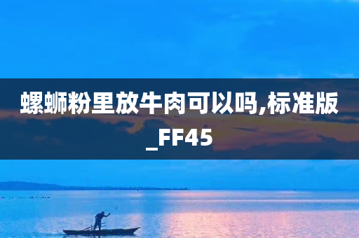 螺蛳粉里放牛肉可以吗,标准版_FF45