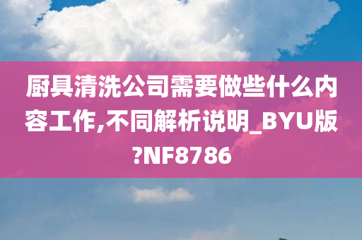 厨具清洗公司需要做些什么内容工作,不同解析说明_BYU版?NF8786