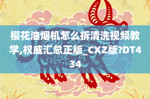 樱花油烟机怎么拆清洗视频教学,权威汇总正版_CXZ版?DT434