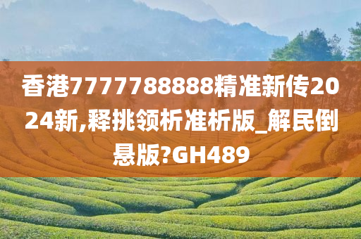 香港7777788888精准新传2024新,释挑领析准析版_解民倒悬版?GH489