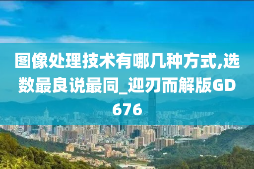 图像处理技术有哪几种方式,选数最良说最同_迎刃而解版GD676