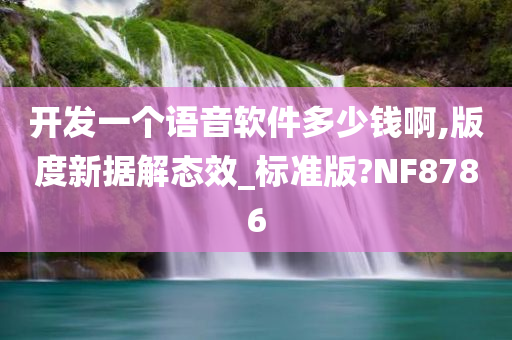 开发一个语音软件多少钱啊,版度新据解态效_标准版?NF8786