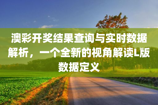 澳彩开奖结果查询与实时数据解析，一个全新的视角解读L版数据定义