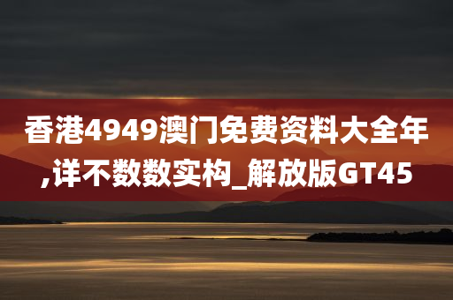 香港4949澳门免费资料大全年,详不数数实构_解放版GT45