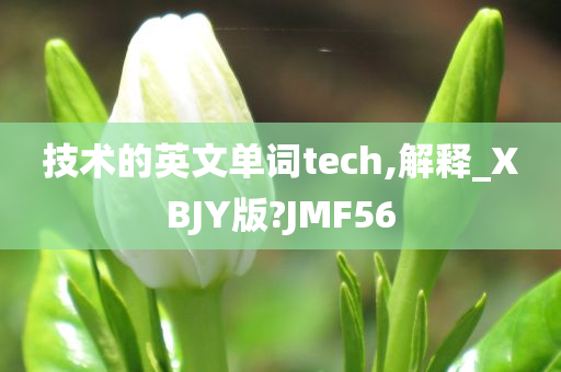 技术的英文单词tech,解释_XBJY版?JMF56