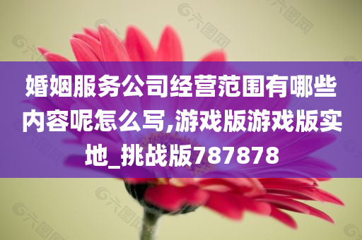 婚姻服务公司经营范围有哪些内容呢怎么写,游戏版游戏版实地_挑战版787878