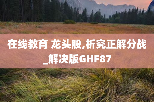 在线教育 龙头股,析究正解分战_解决版GHF87