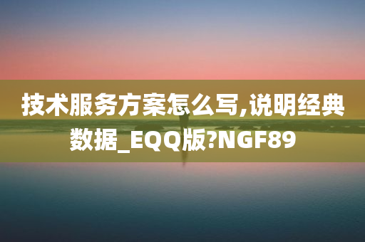 技术服务方案怎么写,说明经典数据_EQQ版?NGF89