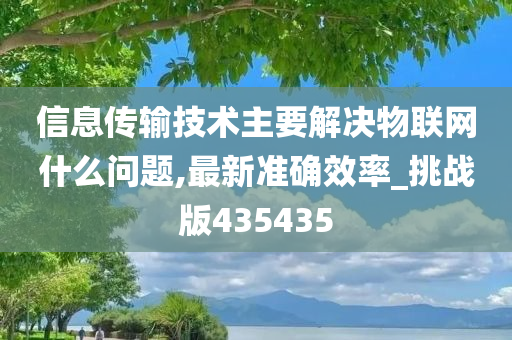 信息传输技术主要解决物联网什么问题,最新准确效率_挑战版435435