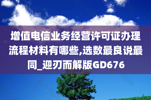 增值电信业务经营许可证办理流程材料有哪些,选数最良说最同_迎刃而解版GD676