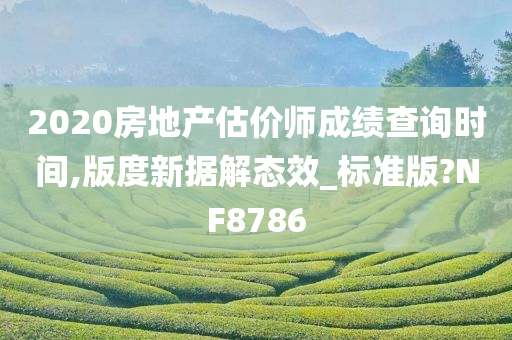 2020房地产估价师成绩查询时间,版度新据解态效_标准版?NF8786