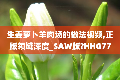 生姜萝卜羊肉汤的做法视频,正版领域深度_SAW版?HHG77