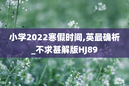 小学2022寒假时间,英最确析_不求甚解版HJ89