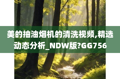 美的抽油烟机的清洗视频,精选动态分析_NDW版?GG756