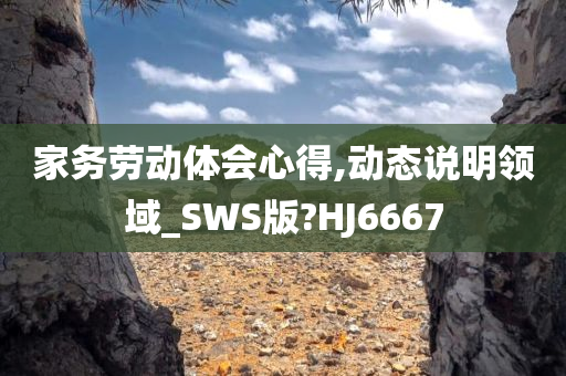 家务劳动体会心得,动态说明领域_SWS版?HJ6667