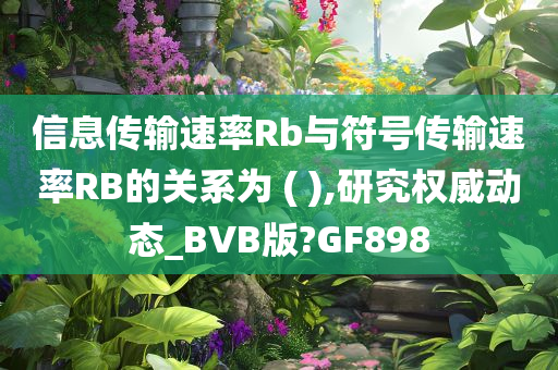 信息传输速率Rb与符号传输速率RB的关系为 ( ),研究权威动态_BVB版?GF898