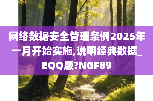 网络数据安全管理条例2025年一月开始实施,说明经典数据_EQQ版?NGF89